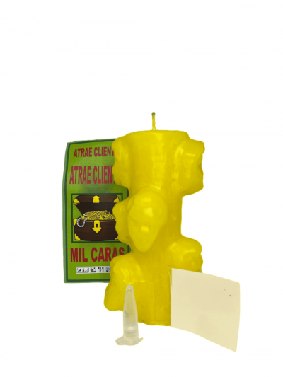 Velón Mil Caras Amarillo