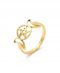 Anillo Triple Luna con Estrella, dorado