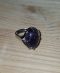 Anillo Abierto Ajustable de Acero Bizantino Amatista.