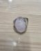 Anillo Abierto Ajustable de Acero Bizantino de Cuarzo Blanco